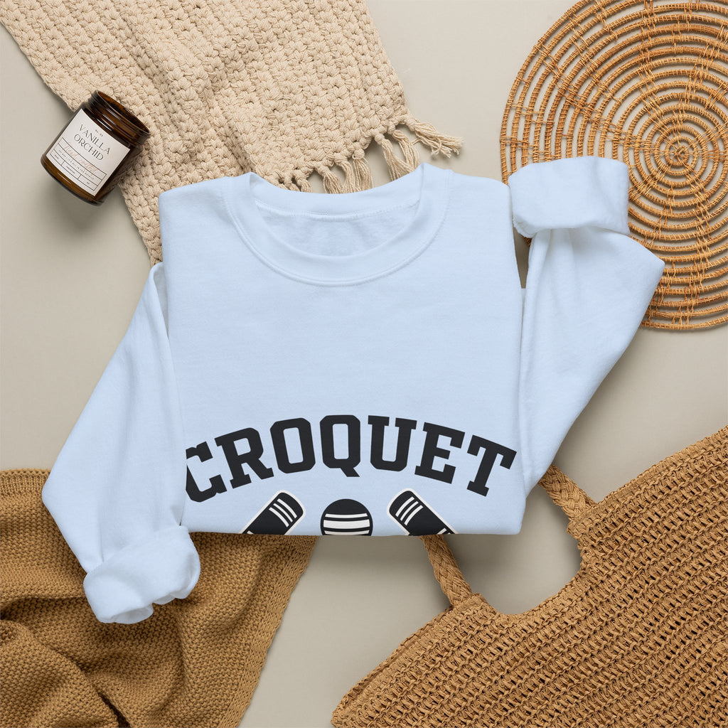 Croquet Mallets Croquet Game Gift Bold Mallet Croquet Fan Bold Sport Vintage Ball Sweatshirt
