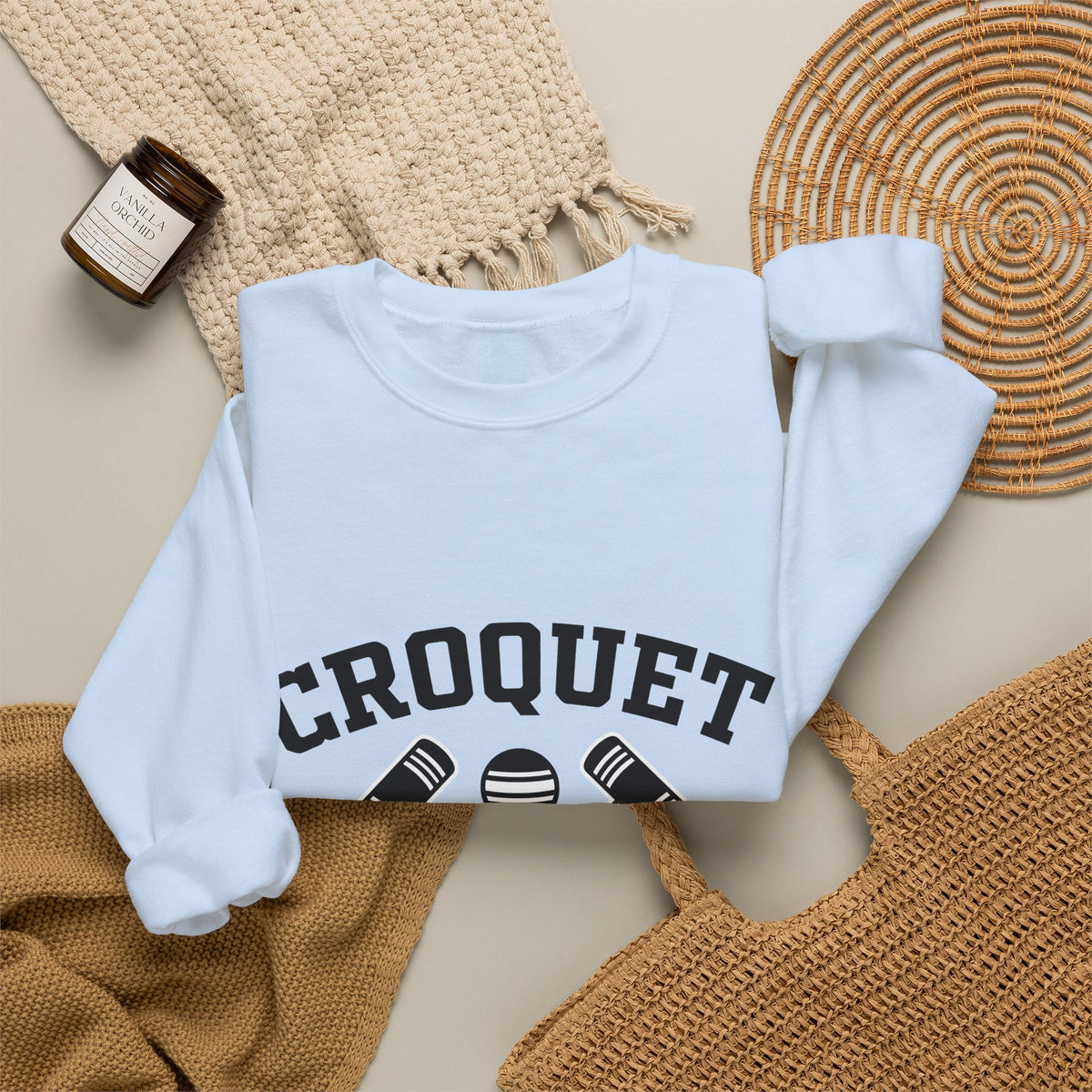 Croquet Mallets Croquet Game Gift Bold Mallet Croquet Fan Bold Sport Vintage Ball Sweatshirt