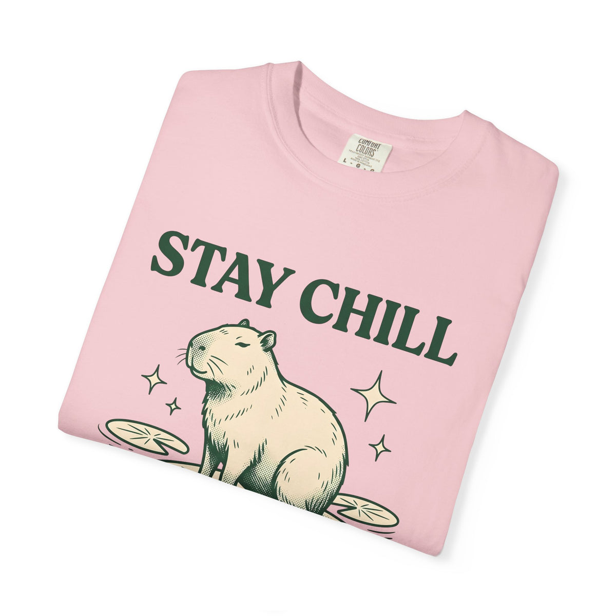 Capybara T-Shirt Capybara Creatures Gift Women Sketch T-Shirt Rodent T-Shirt Capybara Fan Guinea Pig T-Shirt Animal Graphic Cartoon Lotus Leaf