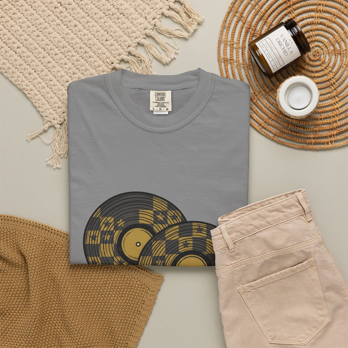 Record Albums T-Shirt Mom Instruments Gift Women Old School T-Shirt Vinyl Records T-Shirt