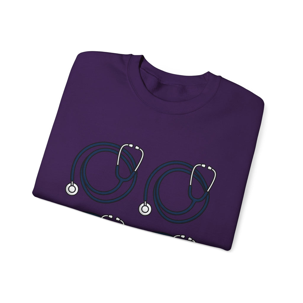 Stethoscope Print Sweatshirt Nurses Medical Gift Women Simple Sweatshirt Medical Device Sweatshirt Nurse Practitioner Enthusiast Minimalist Sweatshirt Clinical
