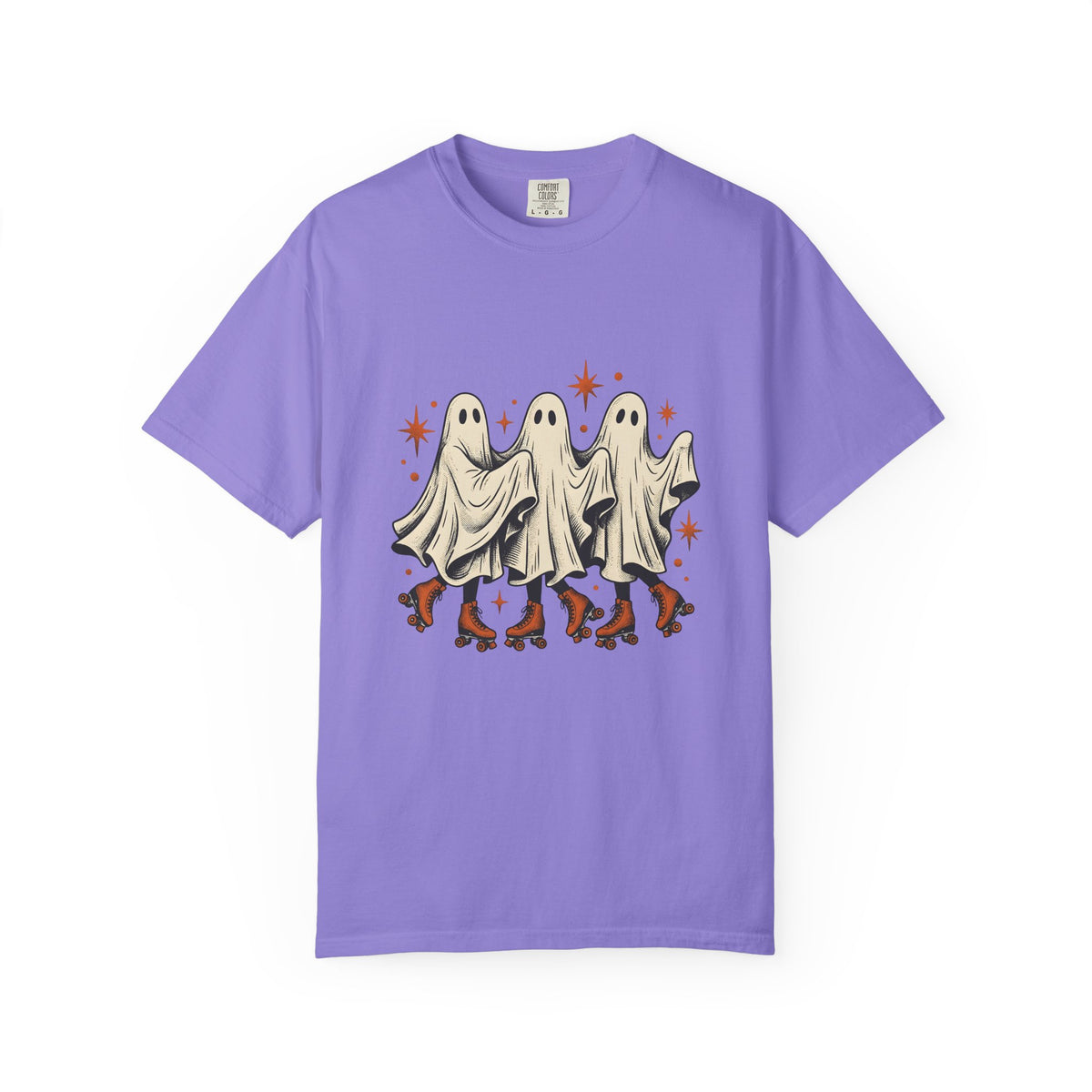 Apparition Skate T-Shirt Halloween Rollerblade Gift Women Hand Drawn T-Shirt Skateboard T-Shirt Spooky Fan Hand Drawn T-Shirt Inline Skate Graphic