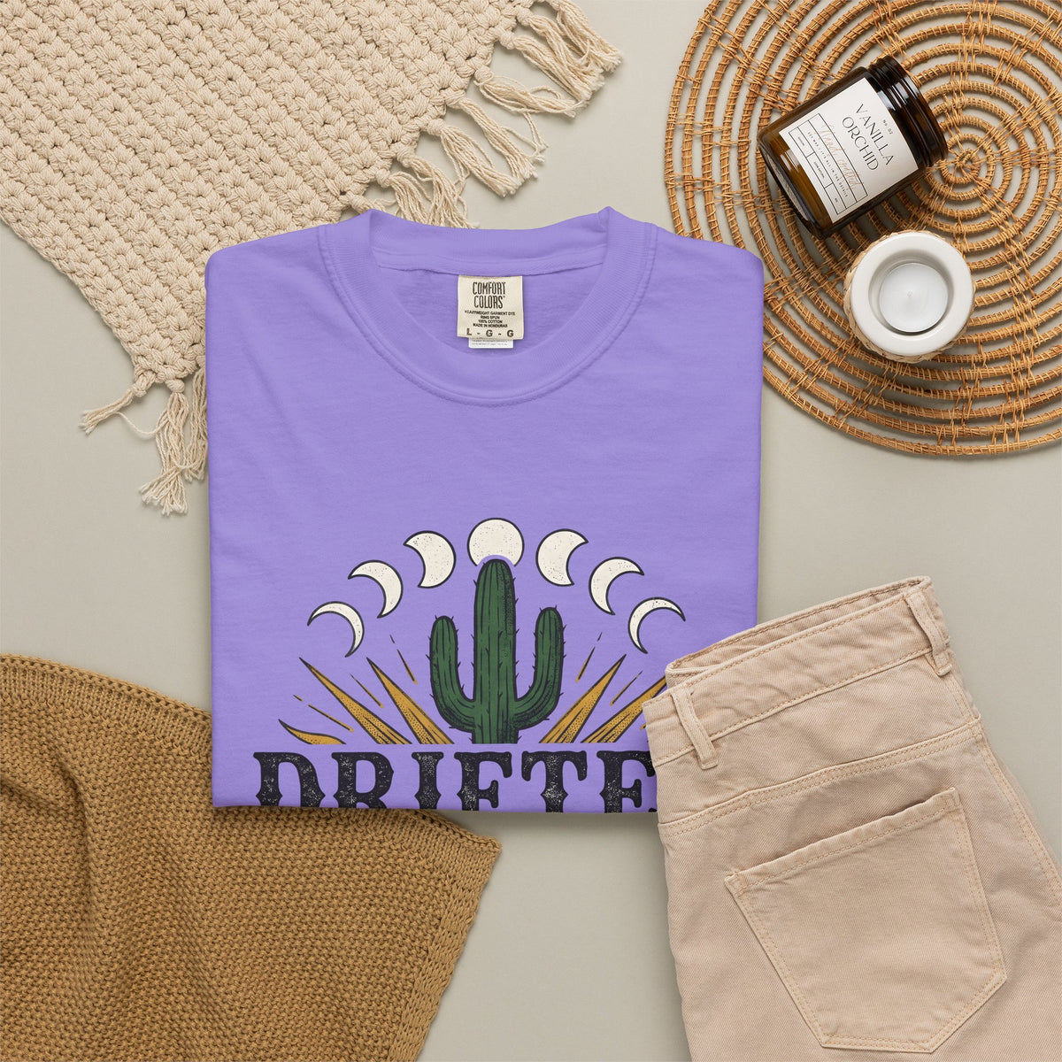 Desert Sun T-Shirt Cowgirl Cowboy Gift Women Southwestern T-Shirt Desert T-Shirt Rodeo Fan Western T-Shirt Ranch Graphic Antique Moon Cycle T-Shirt