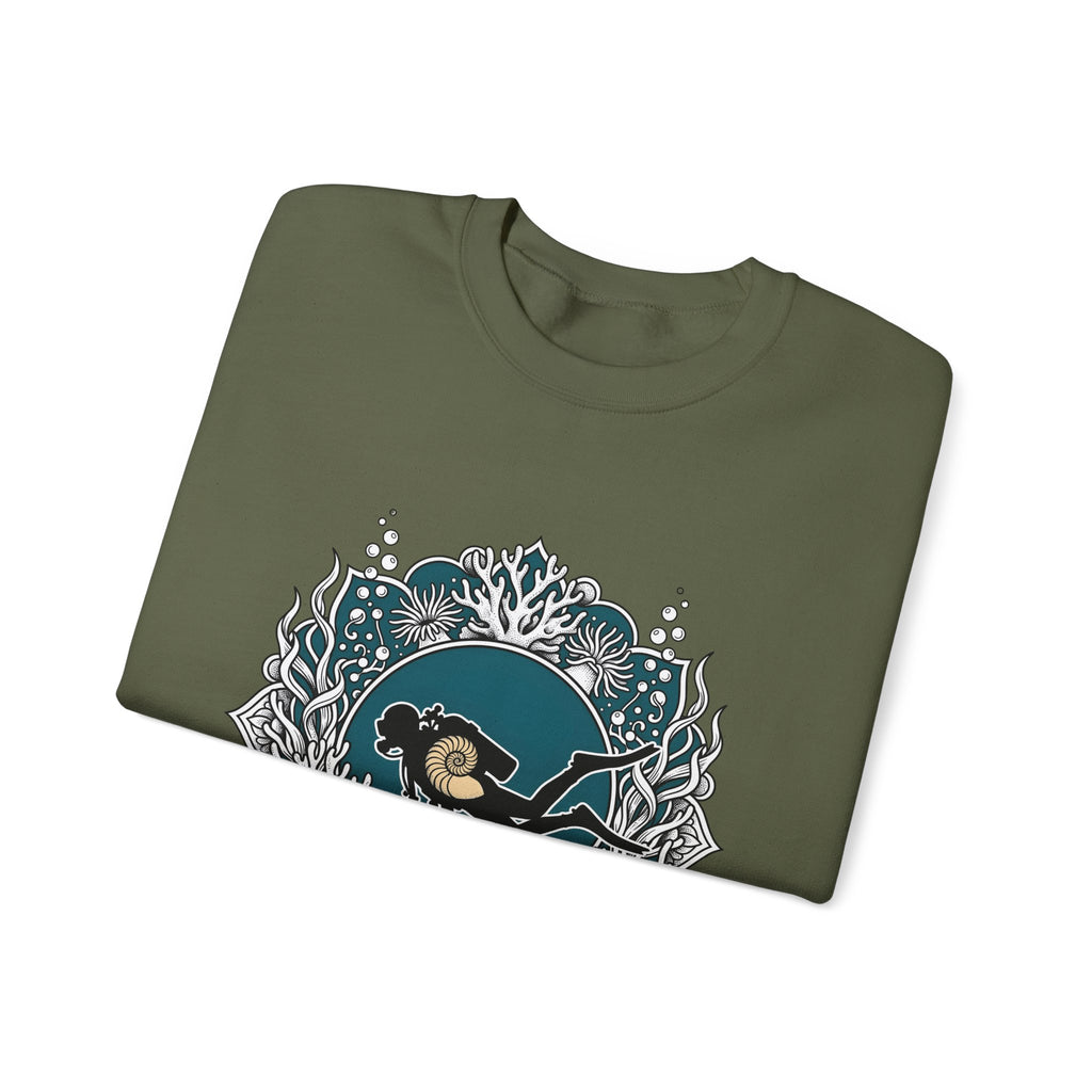 Scuba Diver Sweatshirt Sports Sea Gift Women Bohemian Sweatshirt Snorkeler Sweatshirt Athlete Fan Ocean Graphic Sweatshirt Retro Reef Sweatshirt