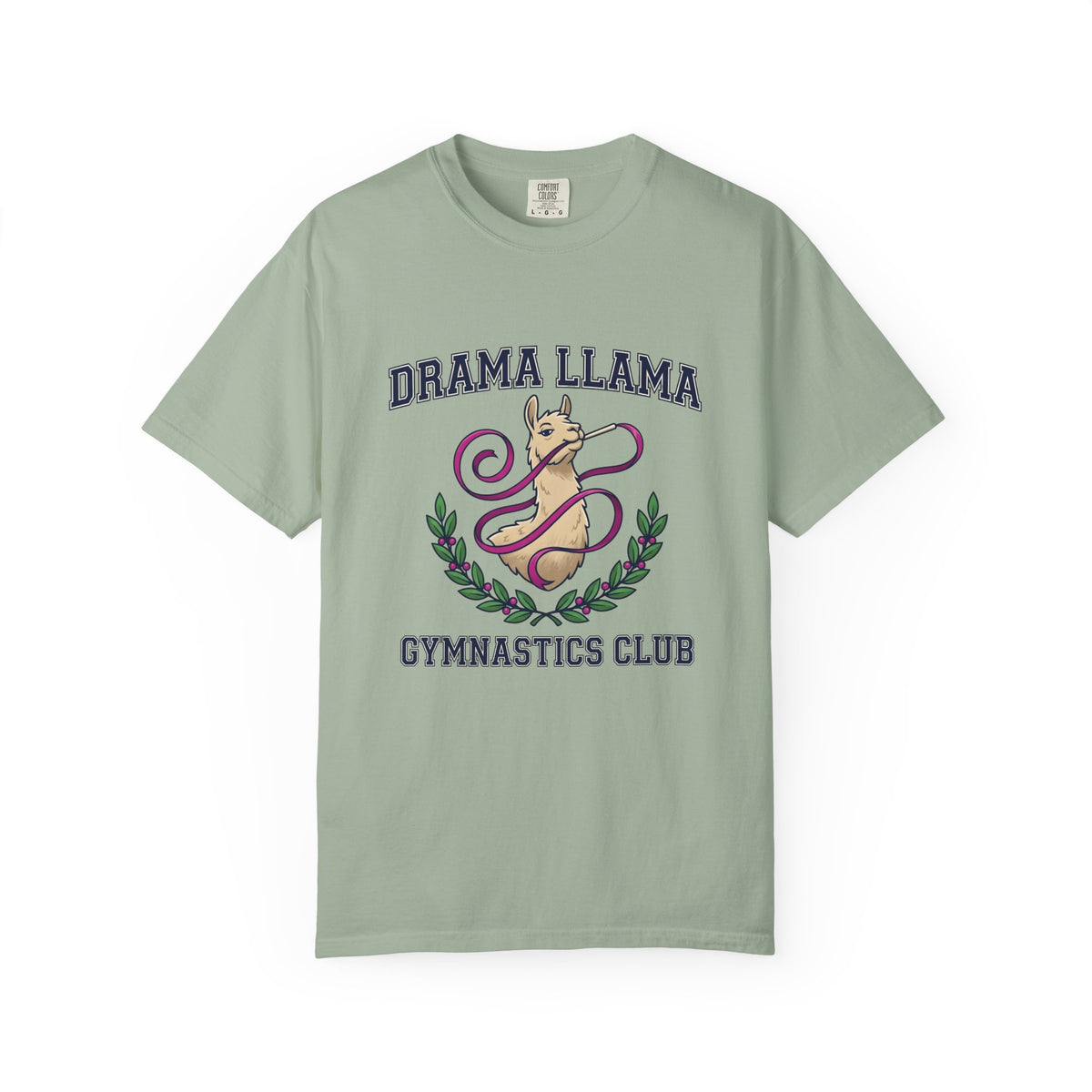 Alpaca Ribbon Gymnastics T-Shirt Gymnastics Wildlife Gift Women Animated T-Shirt Gymnast T-Shirt Gymnastics Enthusiast Cartoon T-Shirt Animal