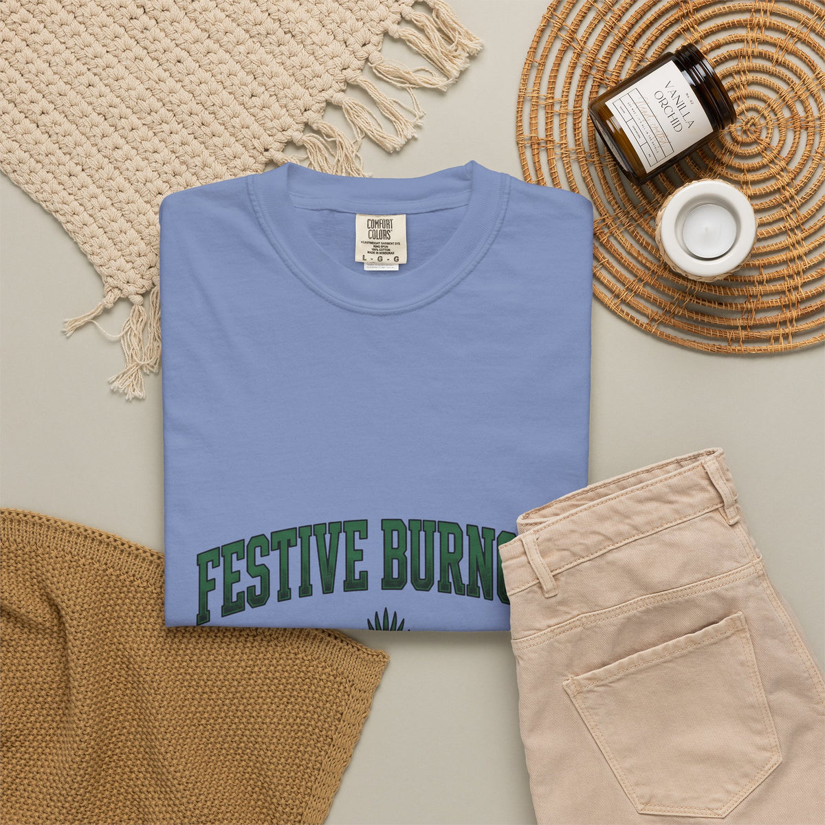 Palm Leaf Holiday Noel Gift Heavy Frond Christmas Fan Vintage Christmas Classic Seasonal Leaf T-Shirt