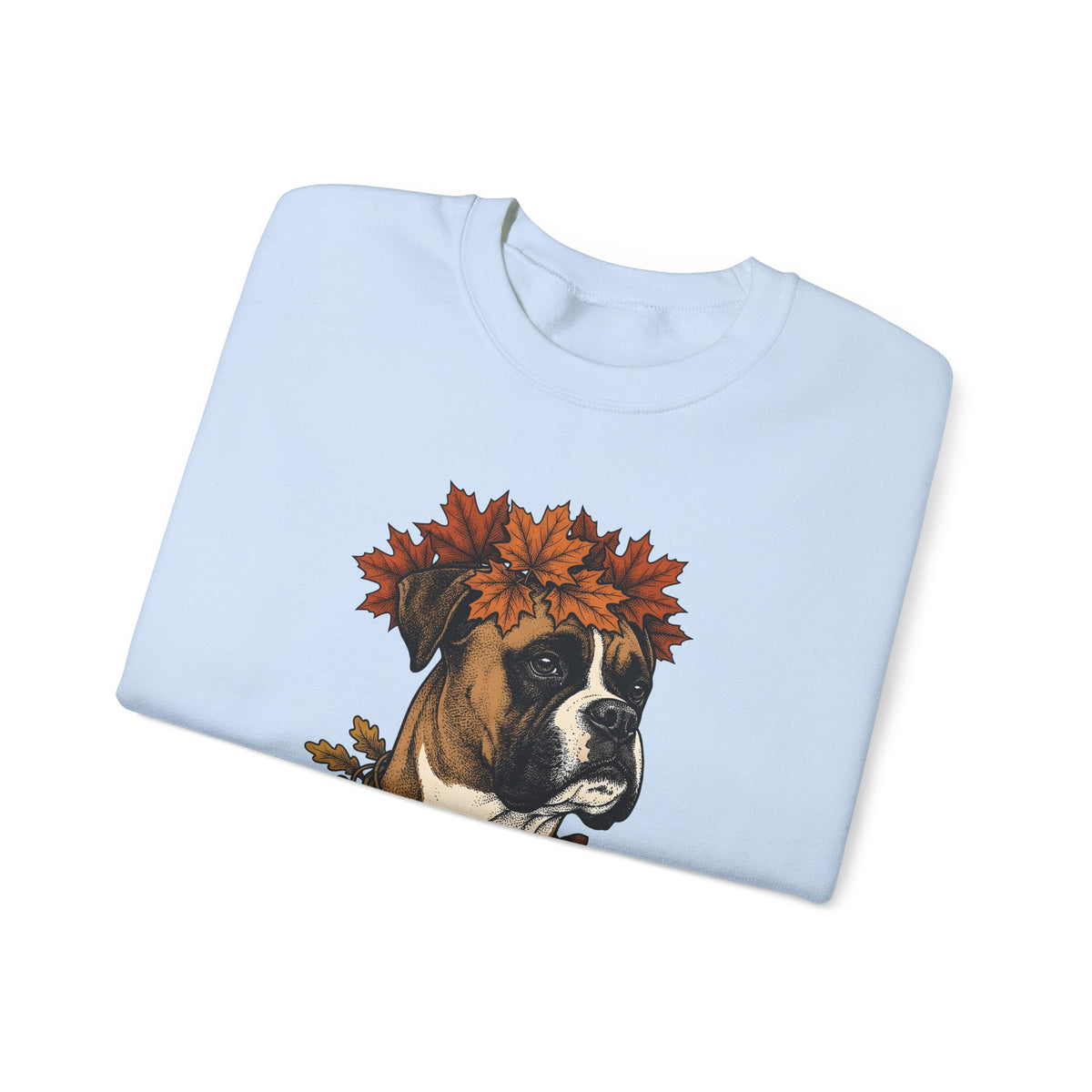 Boxer Puppy Sweatshirt Dog Autumn Gift Women Retro Sweatshirt Puppy Sweatshirt Dog Fan Pup Sweatshirt Fall Graphic Sketch Fall Leaves Sweatshirt