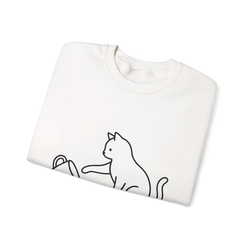 Cat Sweatshirt Cat Joke Gift Women Simple Sweatshirt Kitten Sweatshirt Feline Fan Cat Sweatshirt Humor Graphic Sketch Sweatshirt Sweatshirt