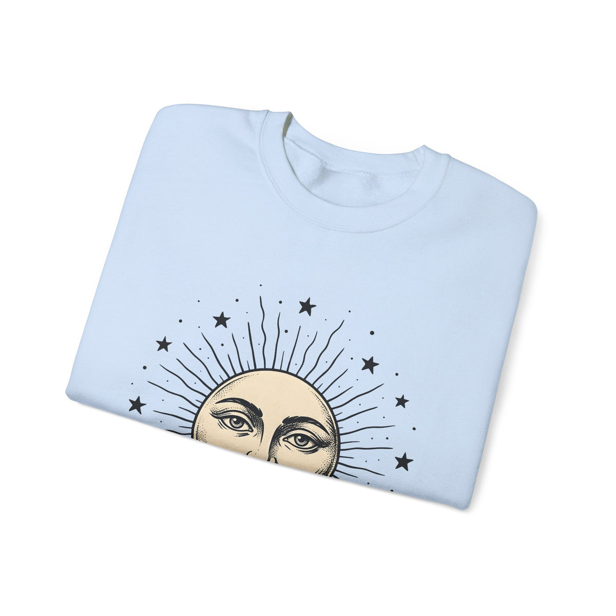Sun Face Sweatshirt Boho Chic Space Gift Women Rustic Sweatshirt Sun Sweatshirt Hippie Fan Bohemian Sweatshirt Galaxy Graphic Line Art Stars Sweatshirt