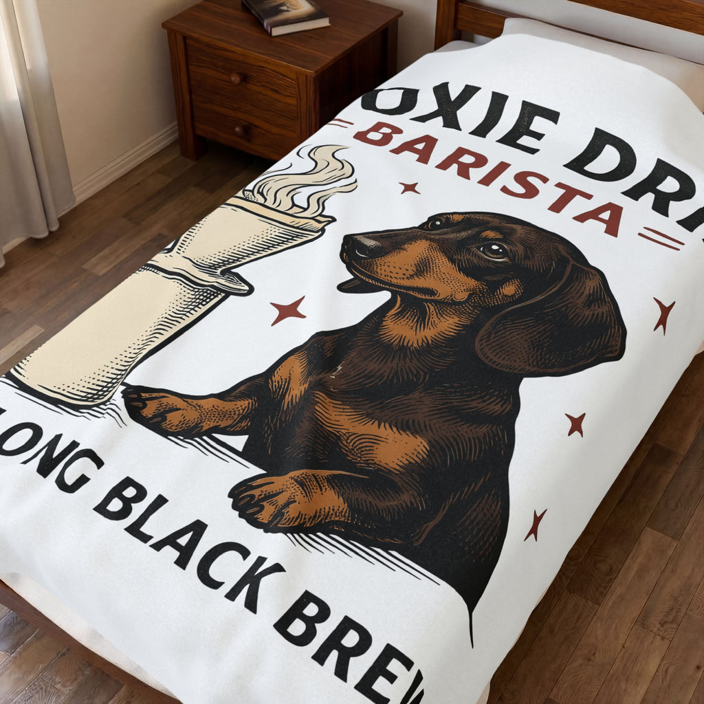 Dachshund Coffee Blanket Coffee Pet Gift Women Retro Blanket Wiener Dog Blanket Coffee Fan Java Vintage Blanket Dog Graphic Sketch Coffee Cup