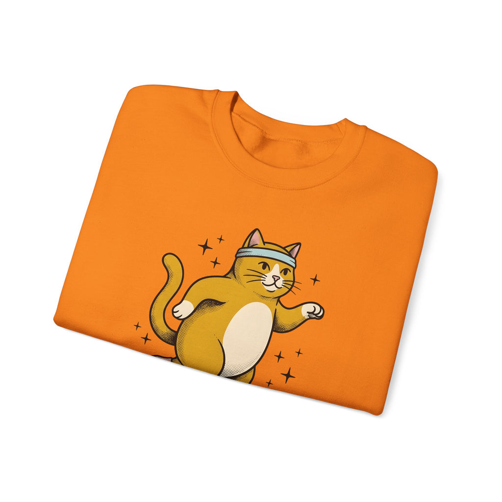 Skating Cat Sweatshirt Funny Feline Gift Women Comic Sweatshirt Cat Sweatshirt Humor Fan Cartoon Sweatshirt Kitty Graphic Vintage Sparkles Sweatshirt