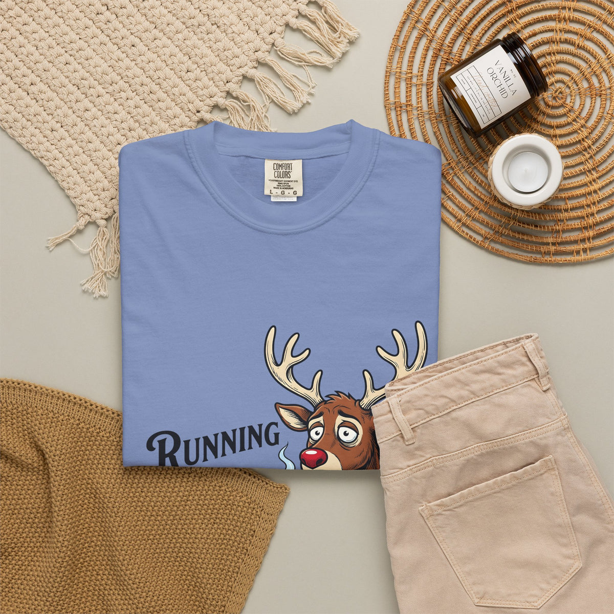 Reindeer Coffee Christmas Humor Gift Cartoon Coffee Xmas Fan Funny Vintage Mug T-Shirt