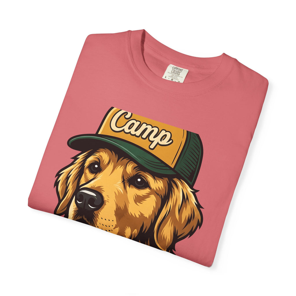 Golden Retriever T-Shirt Dog Hiking Gift Women Hand Drawn T-Shirt Retriever T-Shirt Dog Fan Illustrated Graphic T-Shirt Classic Cap T-Shirt