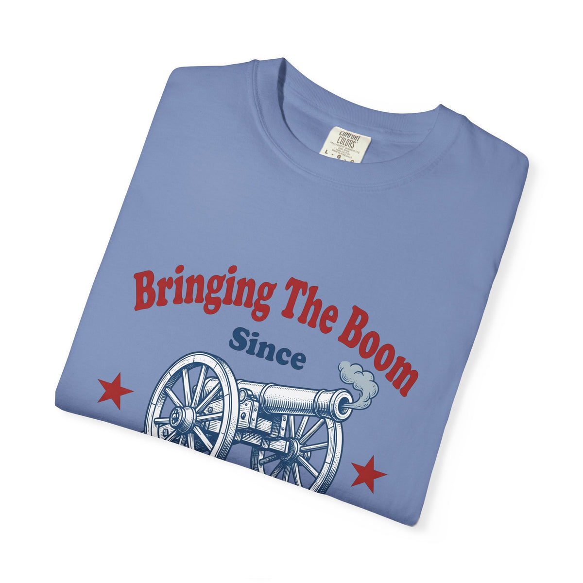 Cannon Illustration T-Shirt 4th Of July America Gift Women Retro T-Shirt Artillery T-Shirt Fireworks Fan Vintage T-Shirt Patriotic Graphic Sketch