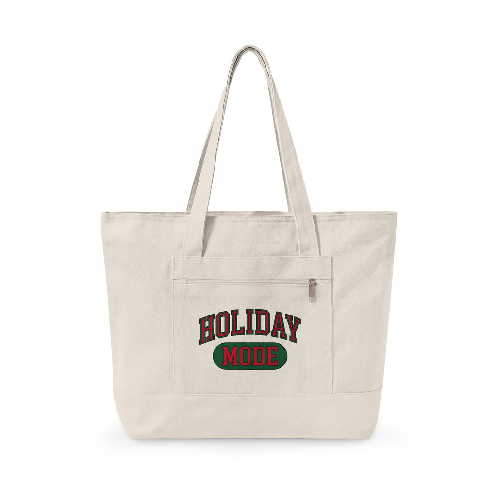 Bold College Font Holiday Christmas Decor Gift Merry Typography Christmas Fan Festive Christmas Tote Bag