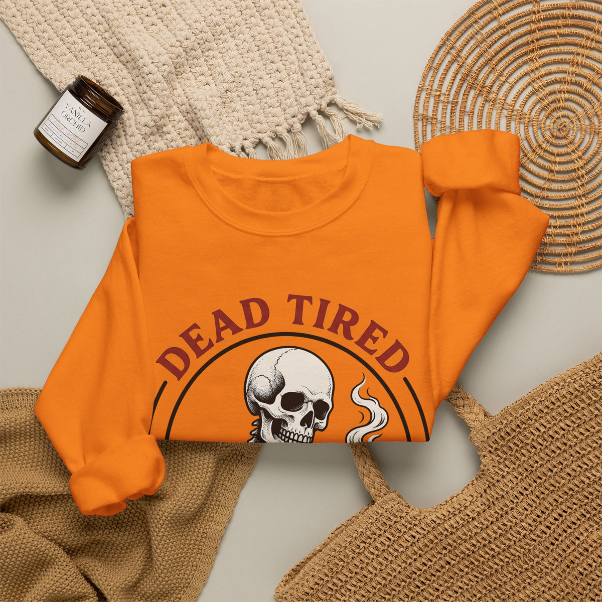 Skeleton Coffee Halloween Coffee Gift Tattoo Skull Coffee Horror Fan Traditional Caffeine Vintage Sweatshirt