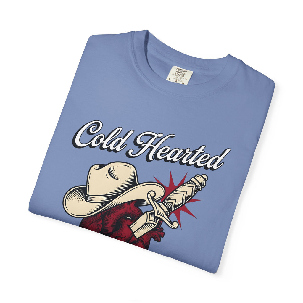 Heart Cowboy Hat T-Shirt Cowgirl Western Gift Women Tattoo T-Shirt Cowboy Hat T-Shirt Rodeo Fan Tattooed T-Shirt Country Graphic Vintage Dagger
