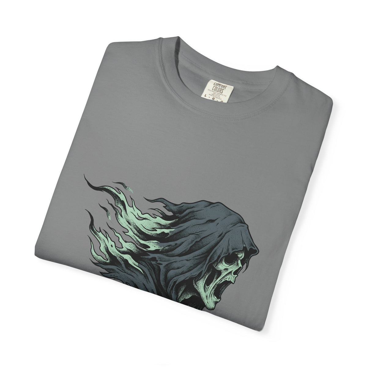 Skeleton Skull T-Shirt Halloween Scary Gift Women Gothic T-Shirt Skull T-Shirt Horror Fan Dark T-Shirt Fright Graphic Hand Drawn Ripped Cloak