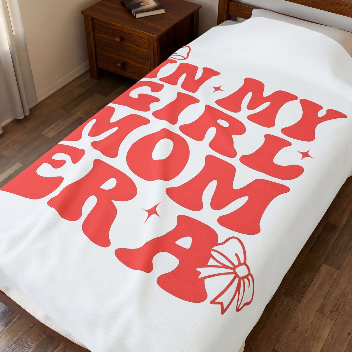Classic Text Art Blanket Moms Home Gift Women Flower Power Blanket Typography Blanket Motherhood Fan Bohemian Blanket Domestic Graphic Retro Tie