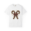 Striped Candy Bow T-Shirt Christmas Event Gift Women Glimmer T-Shirt Candy Bow T-Shirt Christmas Fan Sparkle T-Shirt Party Graphic Gingham Star