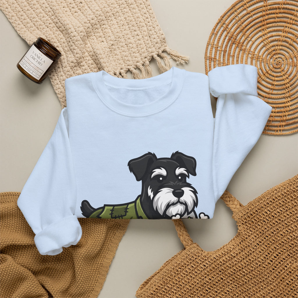 Schnauzer Pet Sweatshirt Halloween Animal Gift Women Animated Sweatshirt Dog Sweatshirt Horror Fan Cartoon Sweatshirt Creature Graphic Classic Candy Container