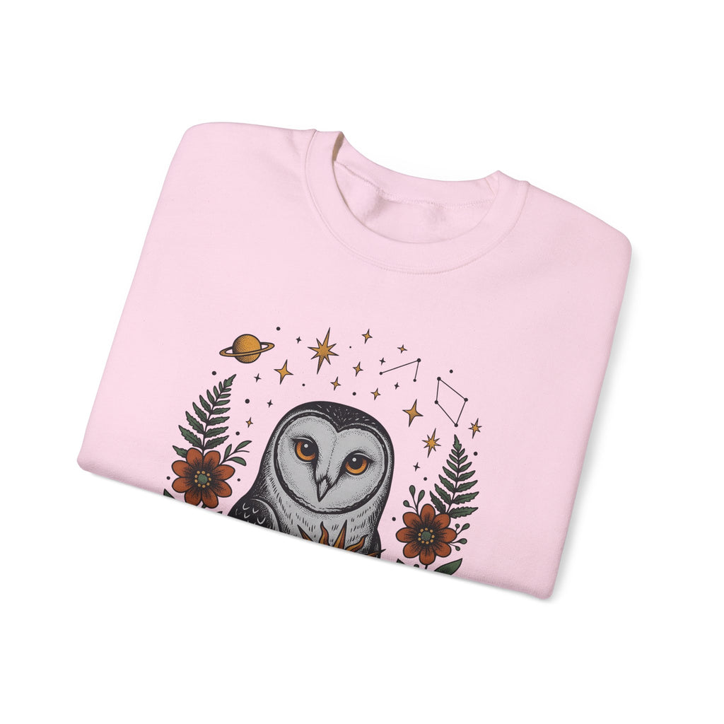 Owl Sun Boho Chic Nature Gift Boho Hoot Bohemian Fan Hippie Environmental Vintage Floral Sweatshirt