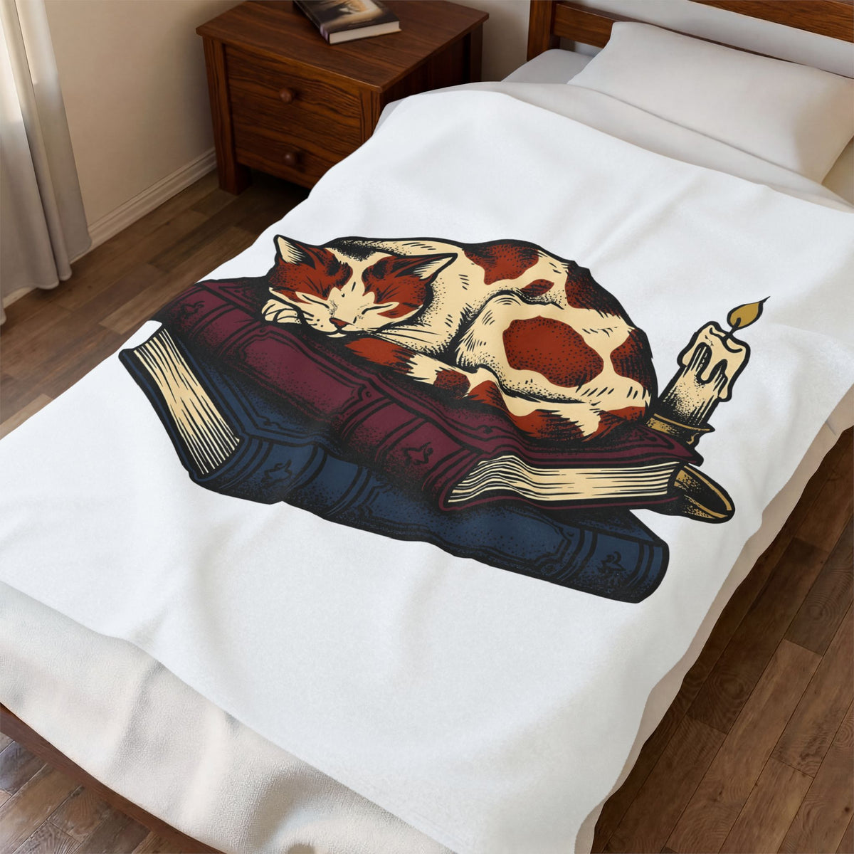 Dozing Cat Cat Pages Gift Old Fashioned Kitten Cat Fan Vintage Book Ink Stories Blanket