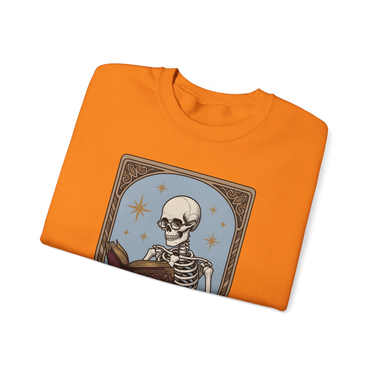 Skeleton Reading Book Sweatshirt Gothic Academic Gift Women Vintage Sweatshirt Skeleton Sweatshirt Dark Fan Retro Sweatshirt Scholar Graphic Tarot Coffee Cup