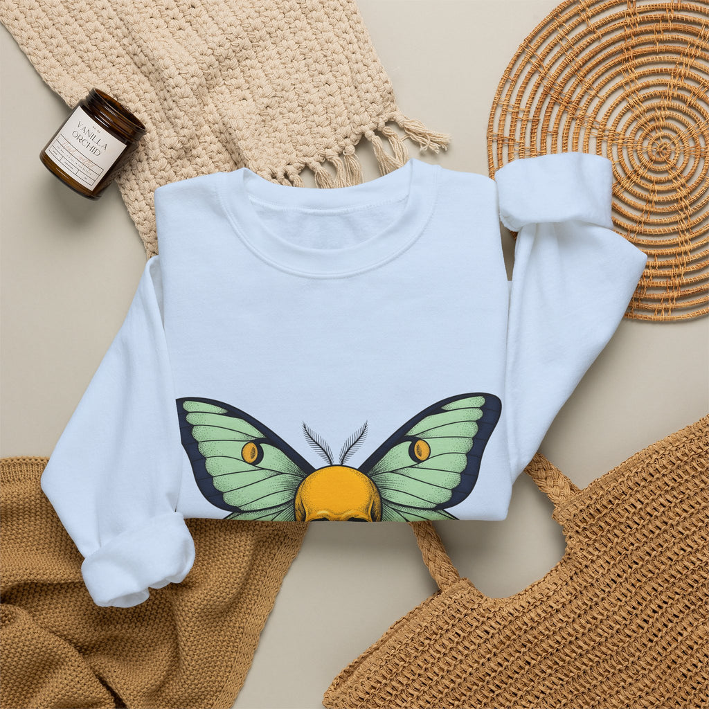 Skull Butterfly Sweatshirt Boho Chic Emo Gift Women Blackwork Sweatshirt Sugar Skull Sweatshirt Bohemian Fan Tattoo Sweatshirt Gothic Graphic Classic Moth