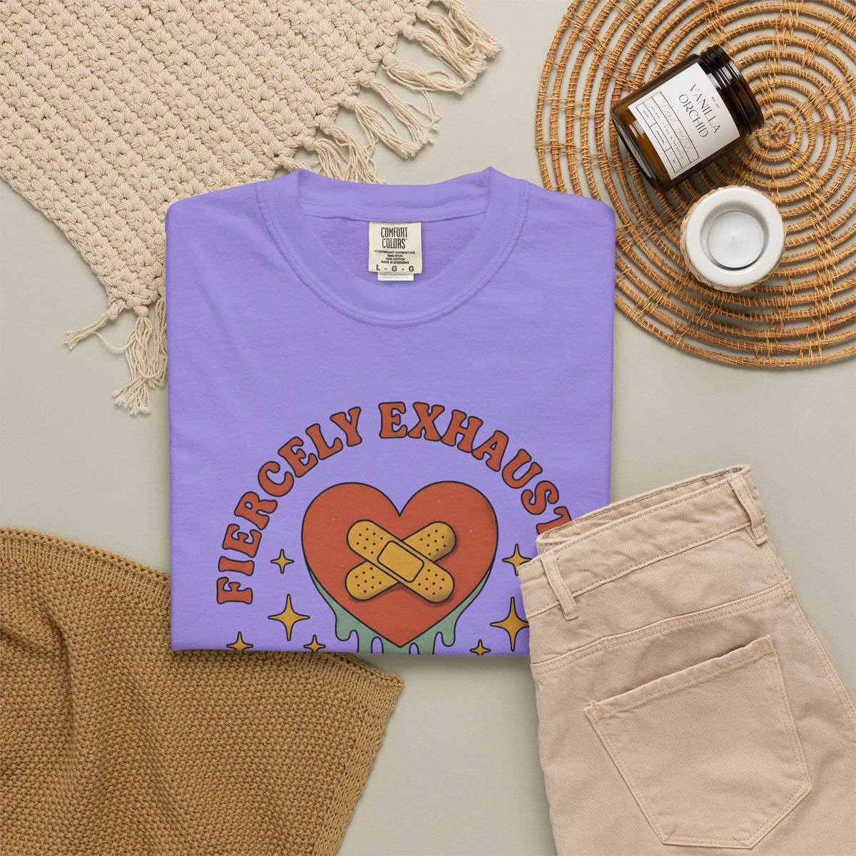 Love Patch T-Shirt Mom Wellness Gift Women Vintage T-Shirt Heart Patch T-Shirt Motherhood Enthusiast Retro T-Shirt Self Care Graphic Hand Drawn