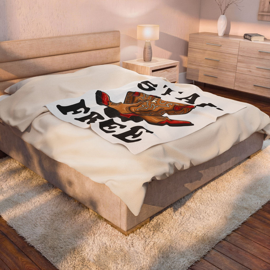 Cowboy Boots Blanket 4th Of July Country Gift Women Modern Blanket Boot Blanket Patriot Fan Western Blanket Country Graphic Classic Star Blanket