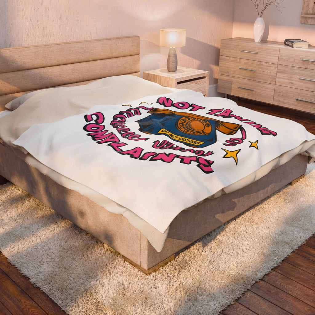 Vintage Rotary Phone Funny Jokes Gift Cartoon Old Phone Comedy Fan Humor Joke Classic Blanket