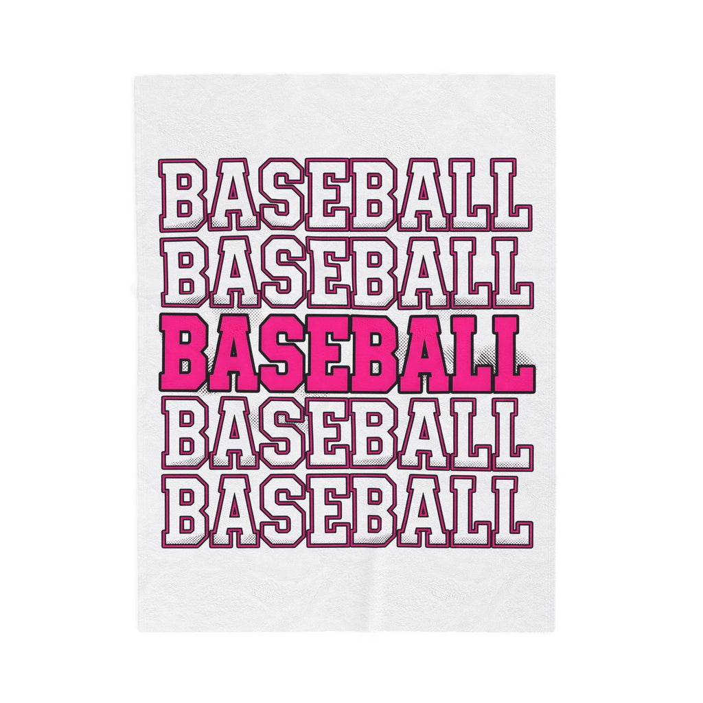 Baseball Lettering Blanket Moms Athletics Gift Women Strong Blanket Lettering Blanket Mom Fan Bold Blanket Sports Graphic Vintage Pink Highlight