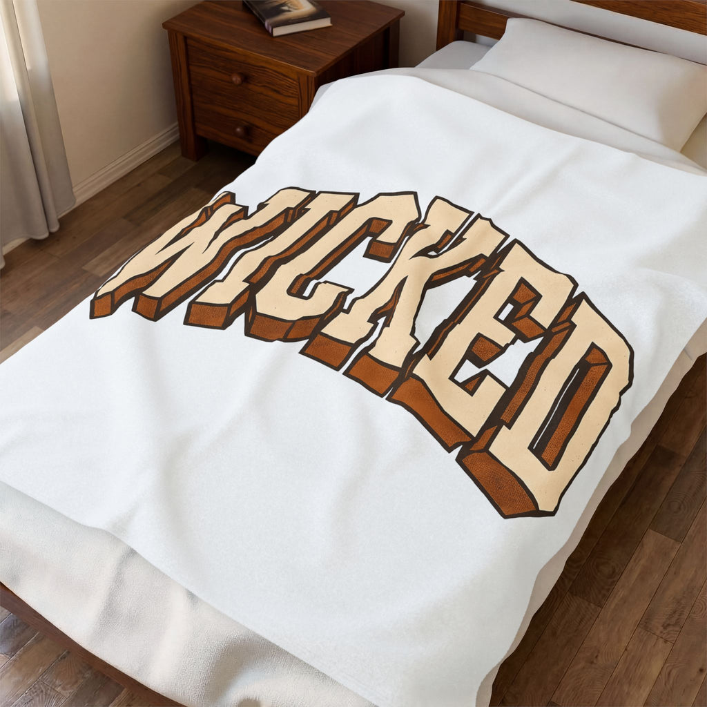 Strong Arched Font Blanket Halloween Event Gift Women Horror Blanket Typography Blanket Spooky Fan Macabre Blanket Party Graphic Classic Cast