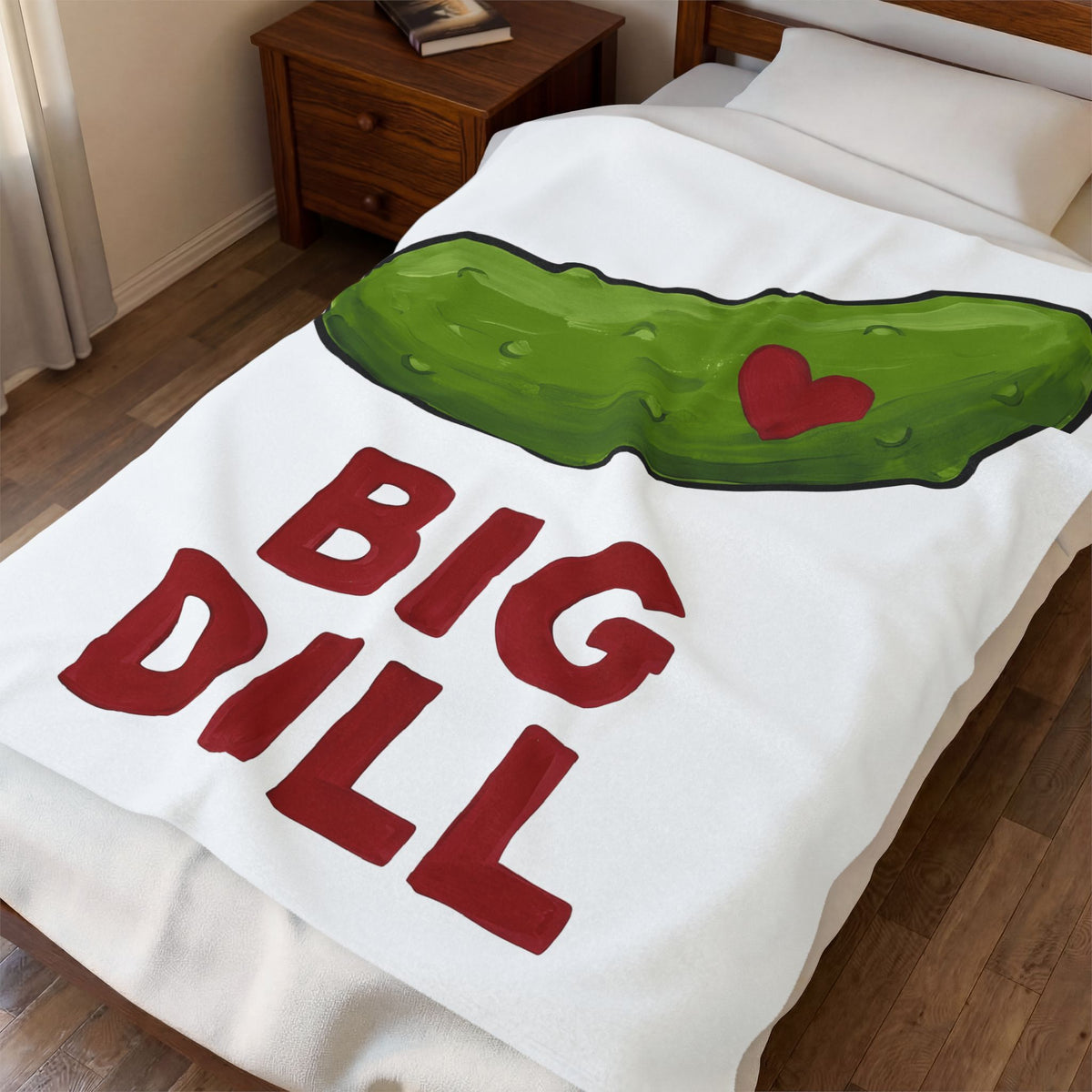 Pickle Illustration Blanket Funny Gastronomy Gift Women Doodle Blanket Dill Blanket Humor Fan Cartoon Blanket Food Graphic Outline Heart Shape