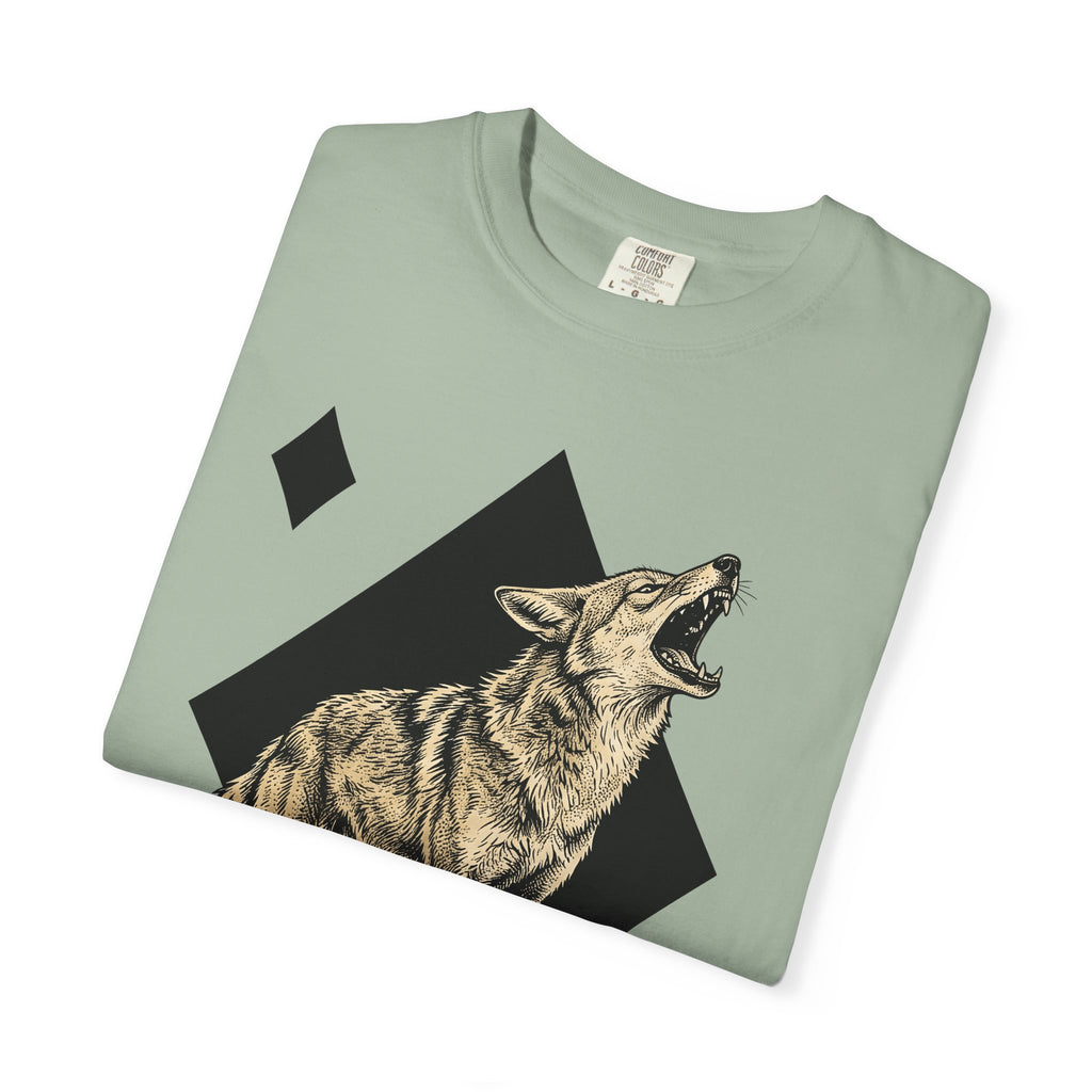Howling Wolf T-Shirt Wolf Pets Gift Women Sketch T-Shirt Gray Wolf T-Shirt Wolf Fan Canine Graphic T-Shirt Hand Drawn Shape T-Shirt