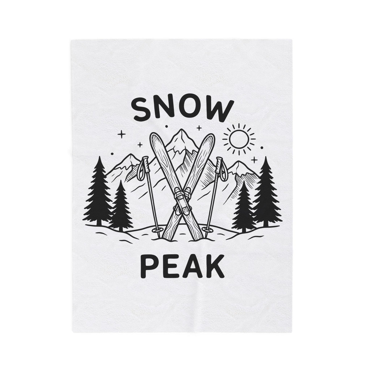 Ski Equipment Blanket Sports Outdoors Gift Women Line Art Blanket Ski Gear T