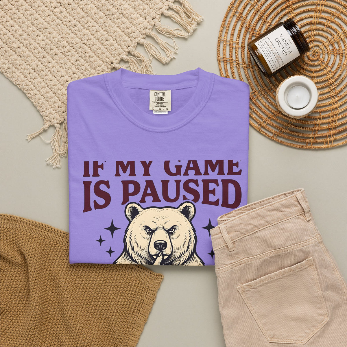Gamer Bear Gaming Creature Gift Cartoon Teddy Gamer Fan Comic Creature Old School Controller T-Shirt
