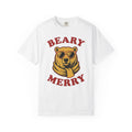Bear Shades T-Shirt Christmas Wildlife Gift Women Comic T-Shirt Teddy T-Shirt Xmas Fan Cartoon T-Shirt Animal Graphic Retro Neck Wrap T-Shirt