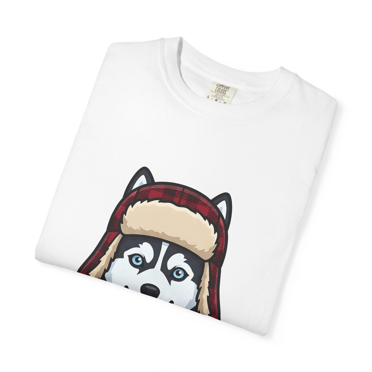 Husky Pup T-Shirt Dog Companion Gift Women Illustration T-Shirt Siberian Husky T-Shirt Dog Fan Husky Graphic T-Shirt Manga Winter Cap T-Shirt