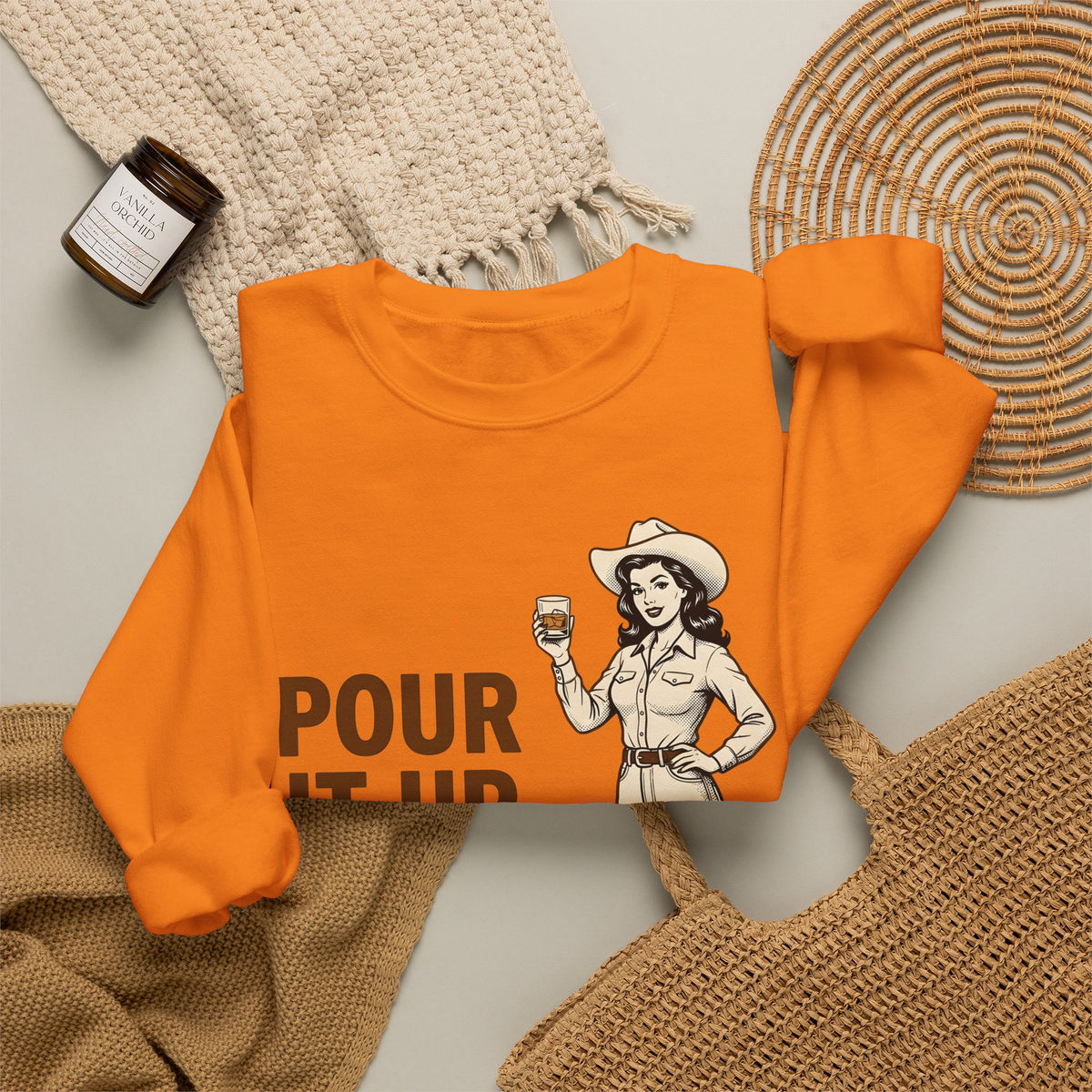 Cowgirl Cowgirl Western Gift Vintage Cowgirl Fan Distressed Western Sweatshirt