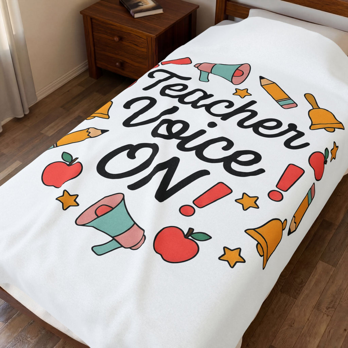 School Supplies Teacher Learning Gift Hand Drawn Stationery Educator Enthusiast Blanket
