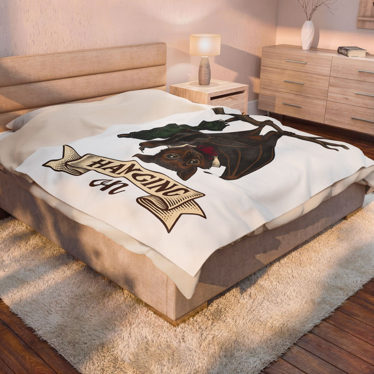 Bat Clipart Blanket Funny Creature Gift Women Doodle Blanket Bat Blanket Humor Fan Cartoon Blanket Beast Graphic Classic Parasol Blanket