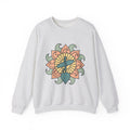 Surfer Outline Sweatshirt Sports Ocean Gift Women Hippie Sweatshirt Surfer Sweatshirt Athlete Fan Marine Graphic Sweatshirt Simple Floral Circle Sweatshirt
