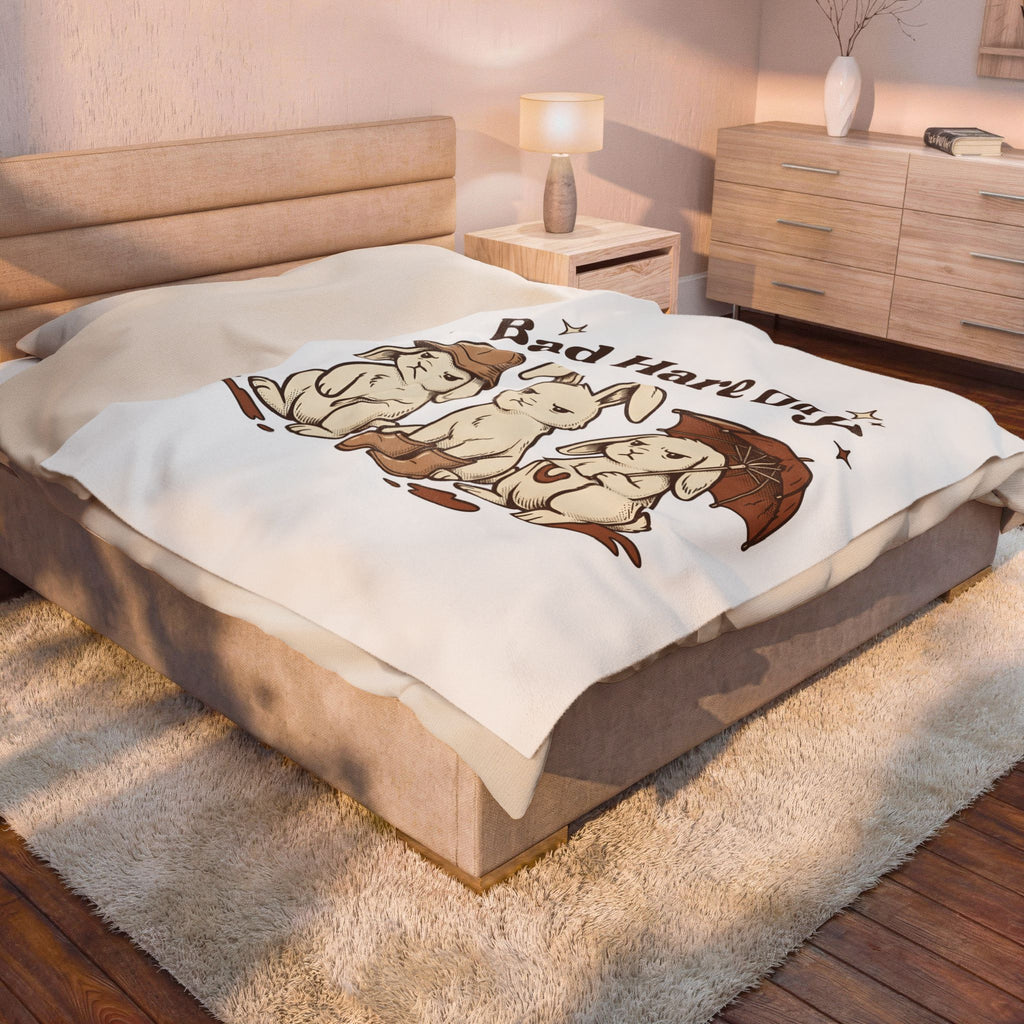 Moody Rabbits Blanket Funny Pets Gift Women Animation Blanket Bunny Blanket Humor Fan Cartoon Blanket Animal Graphic Classic Rainshade Blanket