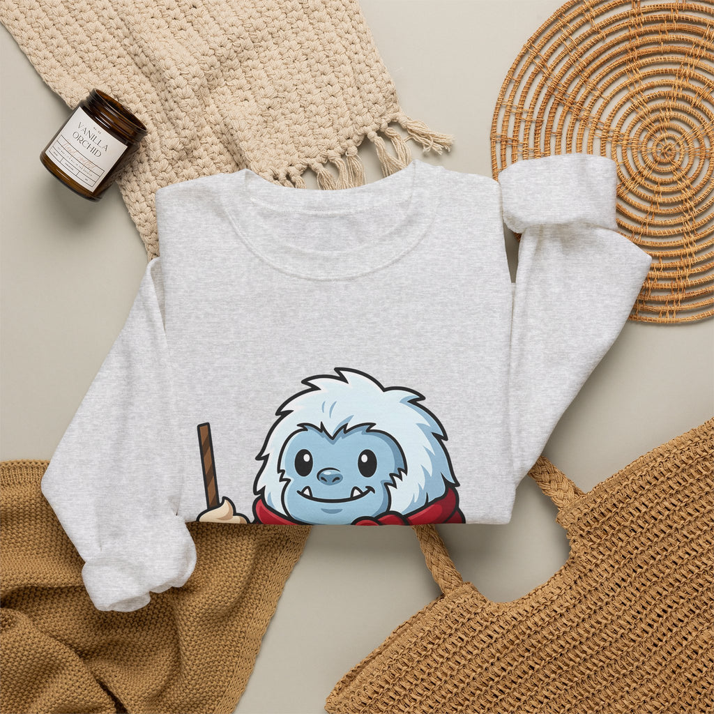 Abominable Snowman Christmas Holiday Gift Comic Yeti Xmas Fan Cartoon Holiday Chibi Sweatshirt