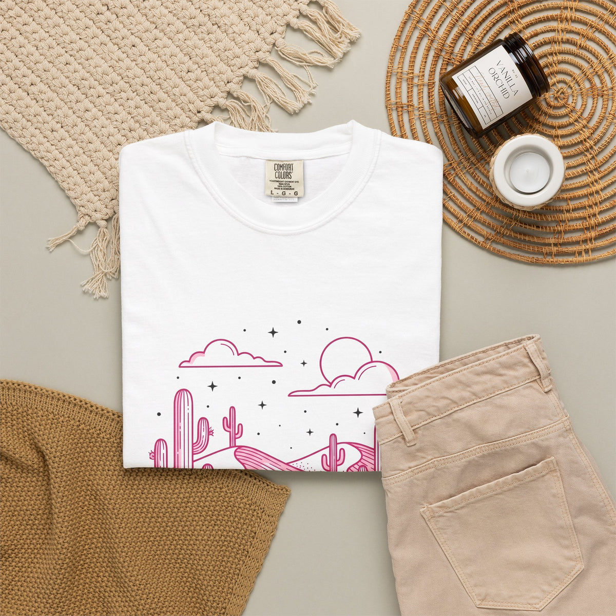 Desert Plant Desert Wilderness Gift Modern Cactus Desert Fan Succulent Wilderness Line T-Shirt