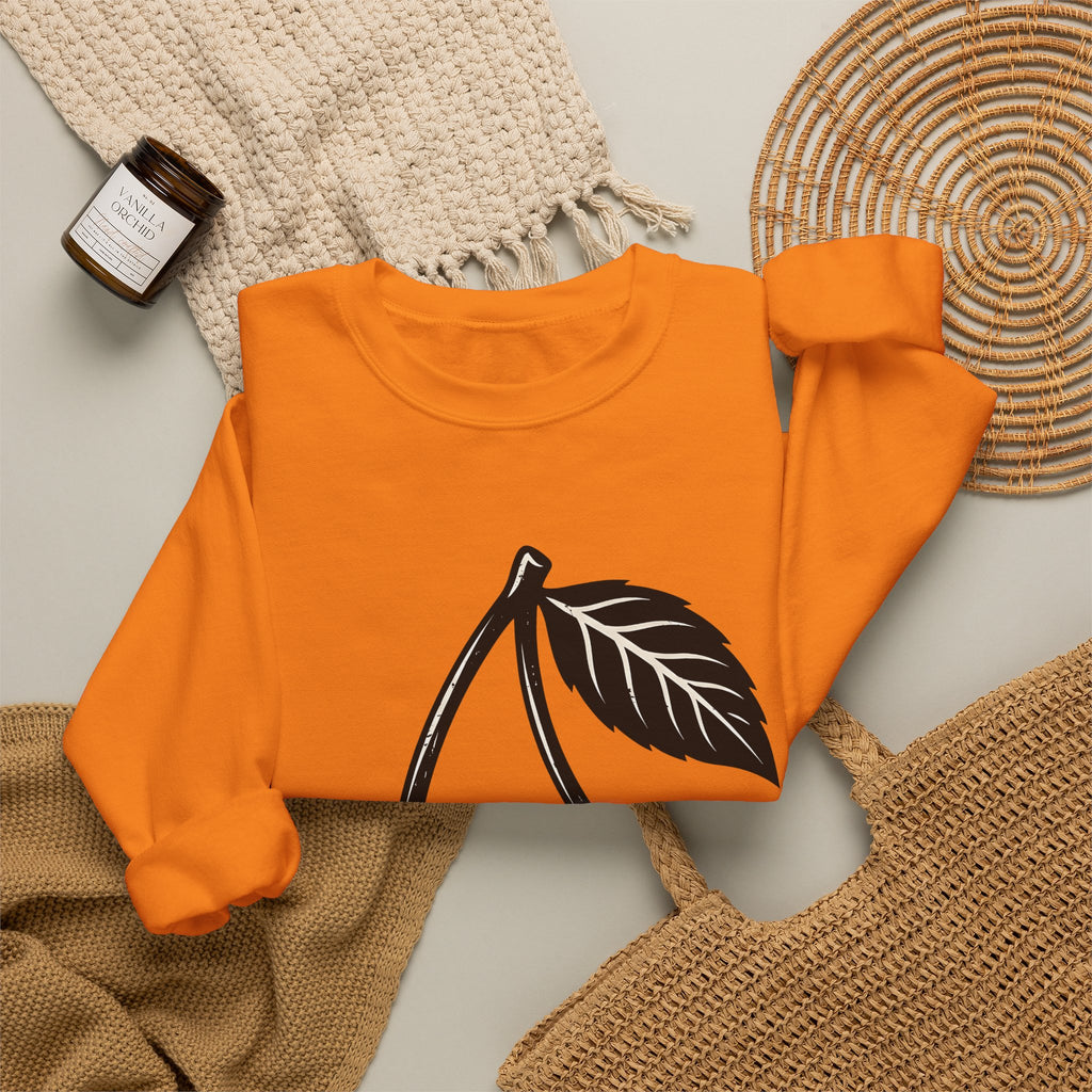 Cherry Illustration Sweatshirt Moms Produce Gift Women Rustic Sweatshirt Cherry Sweatshirt Mother Fan Vintage Sweatshirt Harvest Graphic Nostalgic Plaid Design
