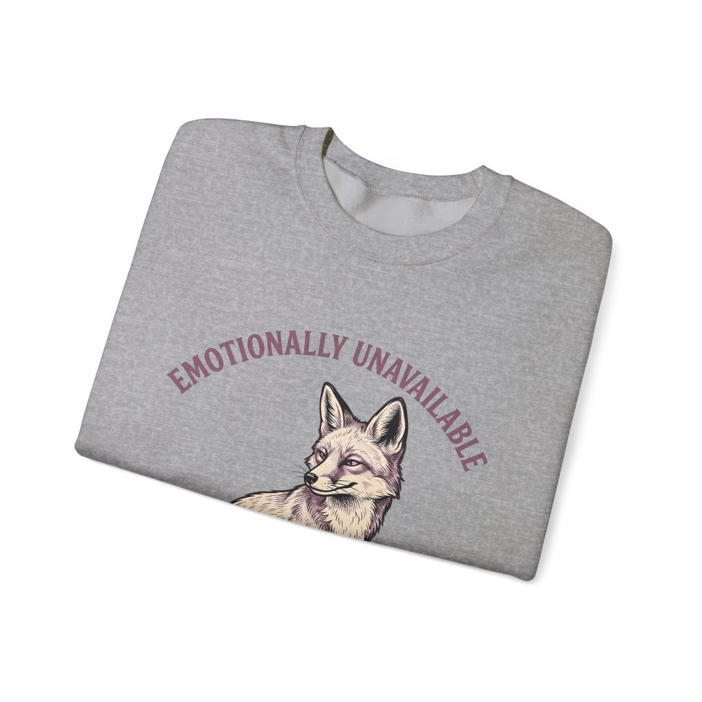 Fox Funny Animal Gift Hand Drawn Fox Humor Fan Illustrated Wildlife Vintage Arched Text Sweatshirt