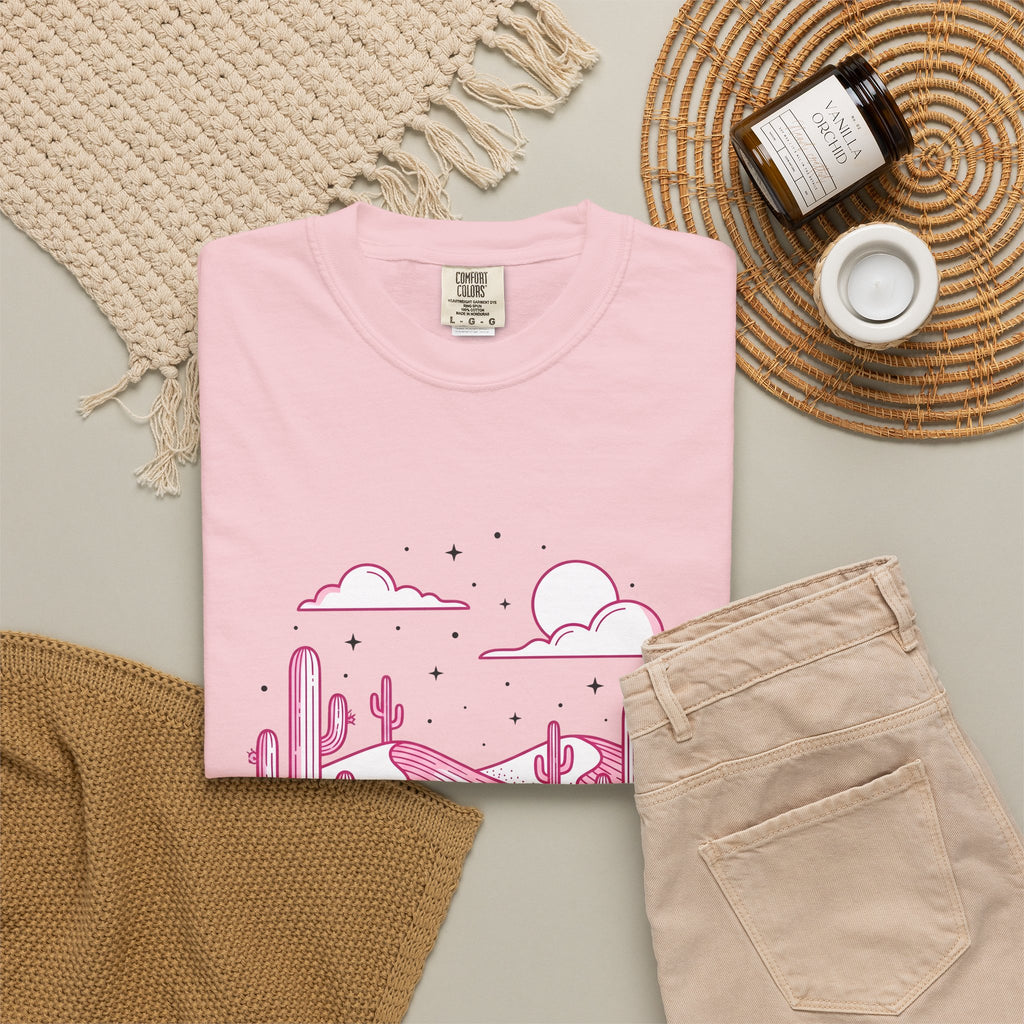 Desert Plant Desert Wilderness Gift Modern Cactus Desert Fan Succulent Wilderness Line T-Shirt